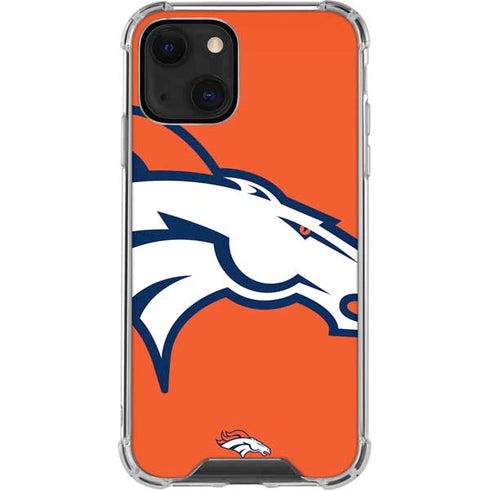NFL Denver Broncos Large Logo iPhone 15 Plus Clear Case
