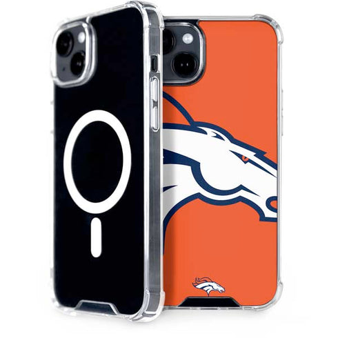 NFL Denver Broncos Large Logo iPhone 15 Plus MagSafe Case