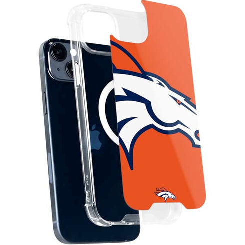 NFL Denver Broncos Large Logo iPhone 15 Plus MagSafe Case