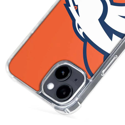 NFL Denver Broncos Large Logo iPhone 15 Plus MagSafe Case