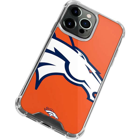 NFL Denver Broncos Large Logo iPhone 14 Pro Clear Case