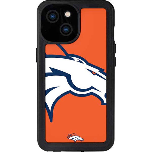 NFL Denver Broncos Large Logo iPhone 15 Waterproof Case