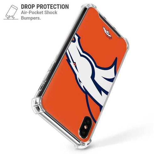 NFL Denver Broncos Large Logo iPhone XS Max Clear Case