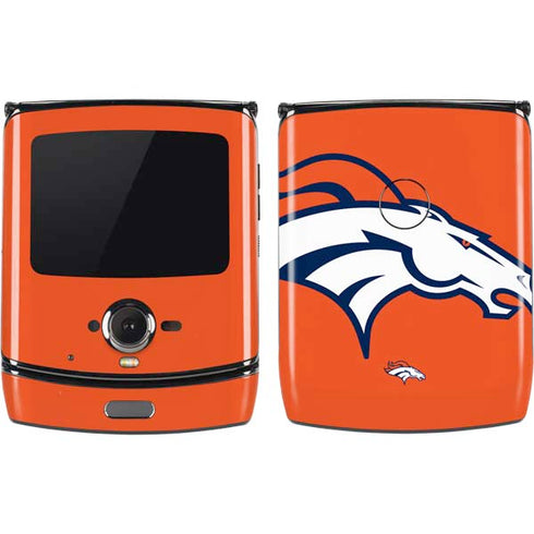 NFL Denver Broncos Large Logo Motorola RAZR Skin