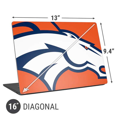 NFL Denver Broncos Large Logo Universal Laptop 16in (13 x 9.4in) Skin