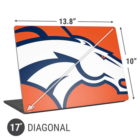 NFL Denver Broncos Large Logo Universal Laptop 17in (13.8 x 10in) Skin