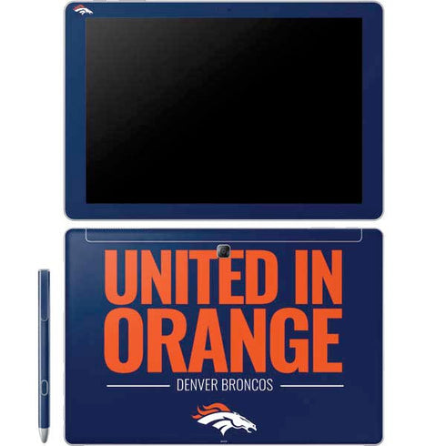 NFL Denver Broncos Team Motto Galaxy Book 12in Skin