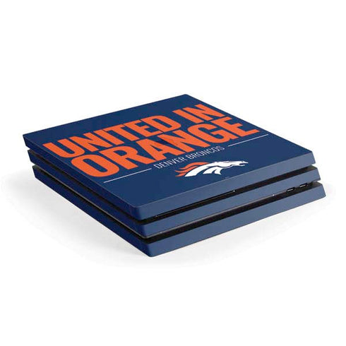 NFL Denver Broncos Team Motto PS4 Pro Console Skin
