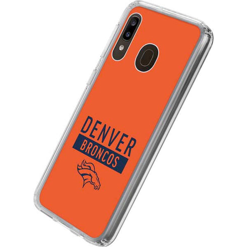NFL Denver Broncos Orange Performance Series Galaxy A20 Clear Case