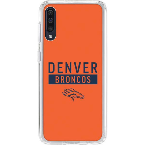 NFL Denver Broncos Orange Performance Series Galaxy A50 Clear Case