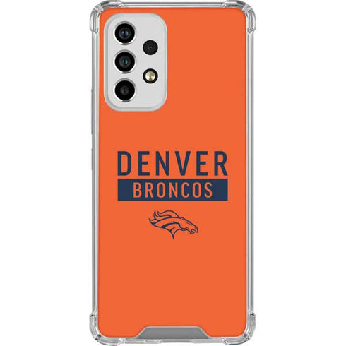 NFL Denver Broncos Orange Performance Series Galaxy A53 5G Clear Case