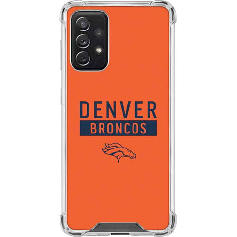 NFL Denver Broncos Orange Performance Series Galaxy A72 5G Clear Case