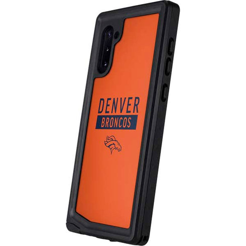 NFL Denver Broncos Orange Performance Series Galaxy Note 10 Waterproof Case