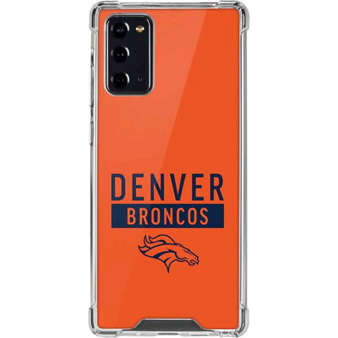 NFL Denver Broncos Orange Performance Series Galaxy Note20 5G Clear Case