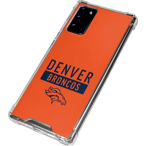 NFL Denver Broncos Orange Performance Series Galaxy Note20 5G Clear Case