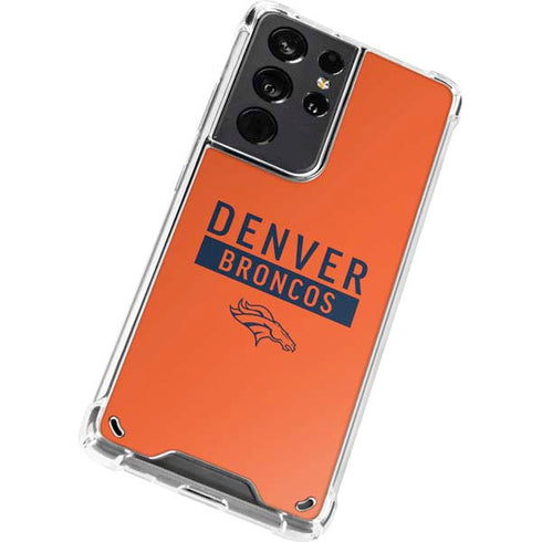 NFL Denver Broncos Orange Performance Series Galaxy S21 Ultra 5G Clear Case