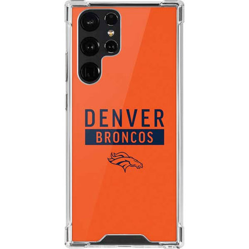 NFL Denver Broncos Orange Performance Series Galaxy S22 Ultra Clear Case