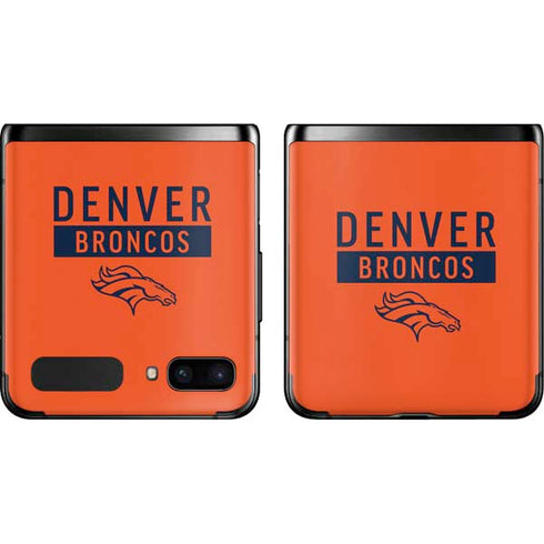 NFL Denver Broncos Orange Performance Series Galaxy Z Flip Skin