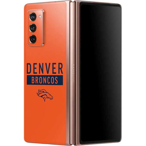 NFL Denver Broncos Orange Performance Series Galaxy Z Fold2 5G Skin