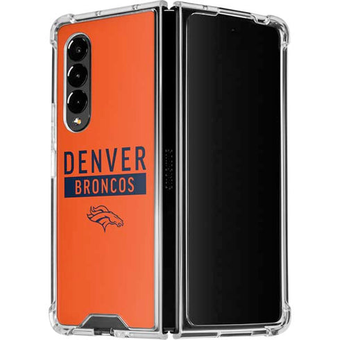 NFL Denver Broncos Orange Performance Series Galaxy Z Fold4 5G Clear Case
