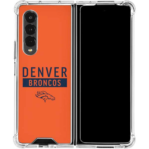 NFL Denver Broncos Orange Performance Series Galaxy Z Fold4 5G Clear Case