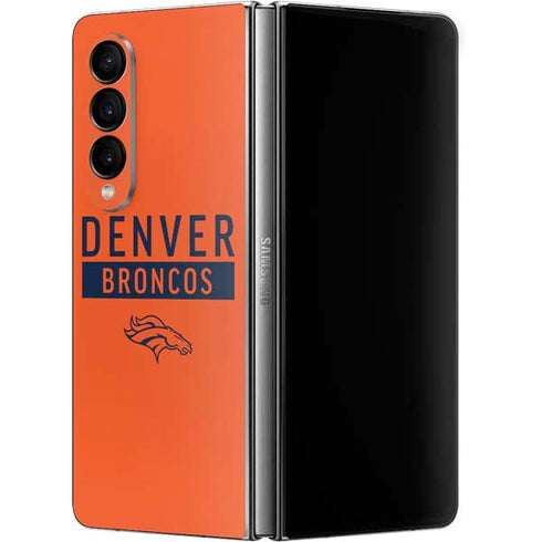NFL Denver Broncos Orange Performance Series Galaxy Z Fold4 5G Skin
