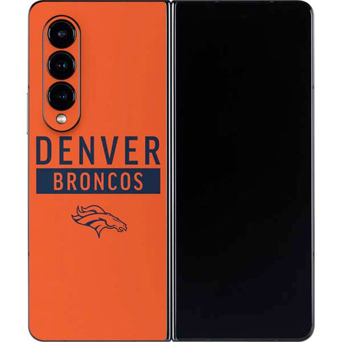 NFL Denver Broncos Orange Performance Series Galaxy Z Fold4 5G Skin