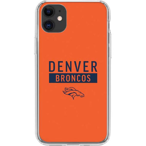 NFL Denver Broncos Orange Performance Series iPhone 11 Clear Case