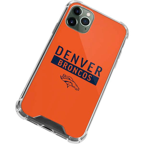 NFL Denver Broncos Orange Performance Series iPhone 11 Pro Max Clear Case