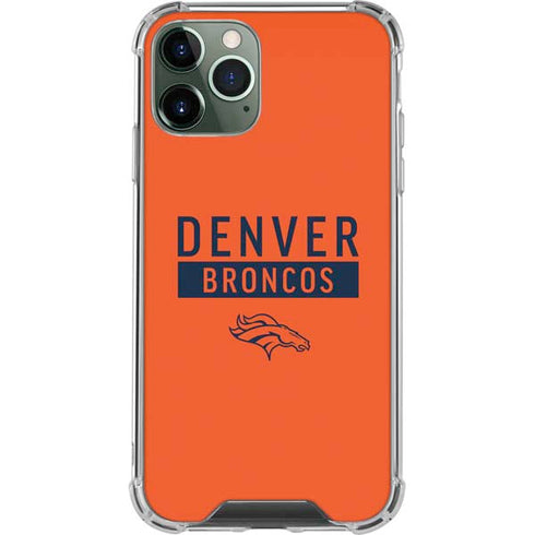 NFL Denver Broncos Orange Performance Series iPhone 11 Pro Max Clear Case