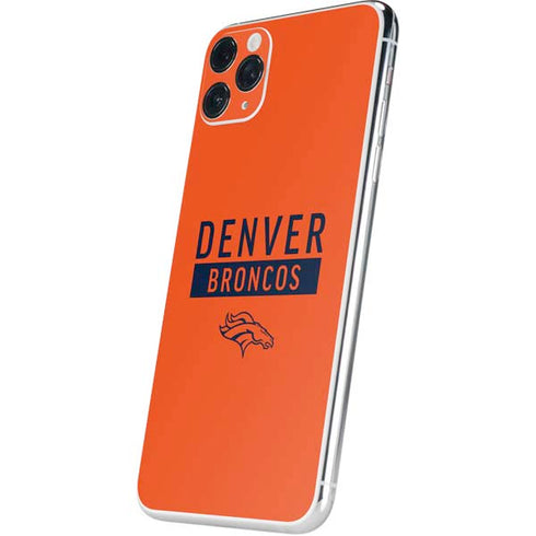 NFL Denver Broncos Orange Performance Series iPhone 11 Pro Max Skin