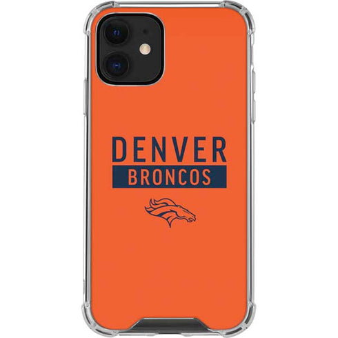 NFL Denver Broncos Orange Performance Series iPhone 12 Mini Clear Case