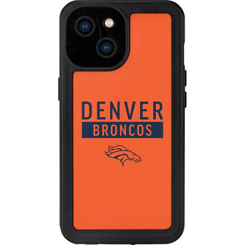 NFL Denver Broncos Orange Performance Series iPhone 13 Mini Waterproof Case