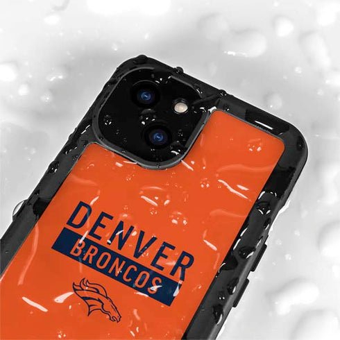 NFL Denver Broncos Orange Performance Series iPhone 13 Mini Waterproof Case