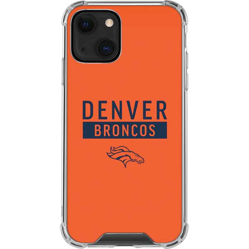 NFL Denver Broncos Orange Performance Series iPhone 15 Plus Clear Case