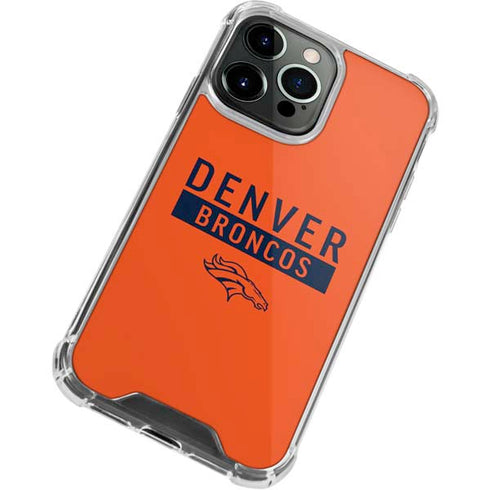 NFL Denver Broncos Orange Performance Series iPhone 14 Pro Clear Case