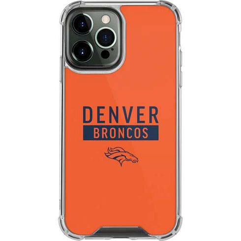 NFL Denver Broncos Orange Performance Series iPhone 15 Pro Max Clear Case