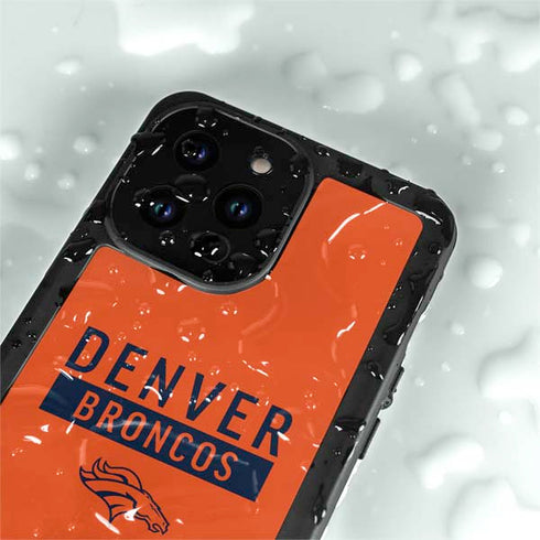 NFL Denver Broncos Orange Performance Series iPhone 14 Pro Max Waterproof Case