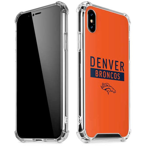 NFL Denver Broncos Orange Performance Series iPhone XS Max Clear Case