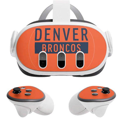 NFL Denver Broncos Orange Performance Series Meta Quest 3 Skin