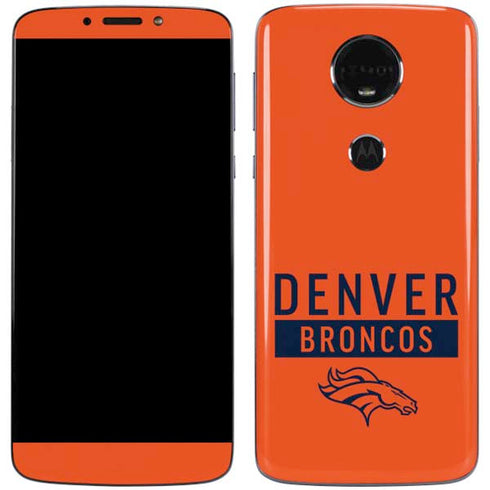 NFL Denver Broncos Orange Performance Series Moto E5 Plus Skin