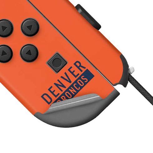 NFL Denver Broncos Orange Performance Series Nintendo Joy-Con (L/R) Controller Skin