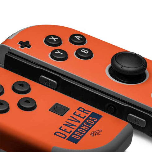 NFL Denver Broncos Orange Performance Series Nintendo Joy-Con (L/R) Controller Skin