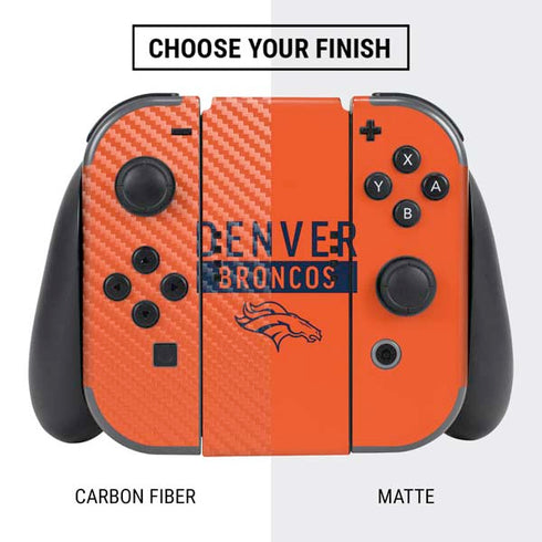 NFL Denver Broncos Orange Performance Series Nintendo Switch Bundle Skin