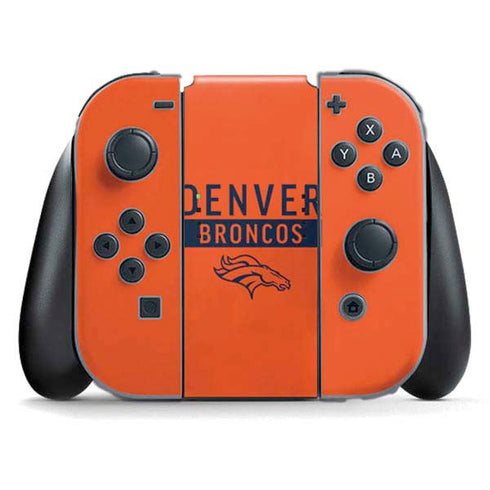 NFL Denver Broncos Orange Performance Series Nintendo Switch (2017-2021) Joy-Con Controller Skin