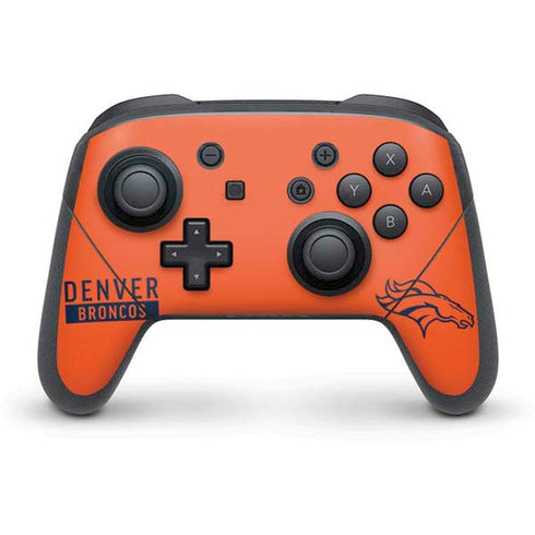NFL Denver Broncos Orange Performance Series Nintendo Switch Pro Controller Skin