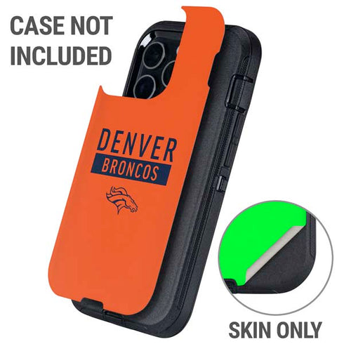 NFL Denver Broncos Orange Performance Series Otterbox Defender iPhone Skin