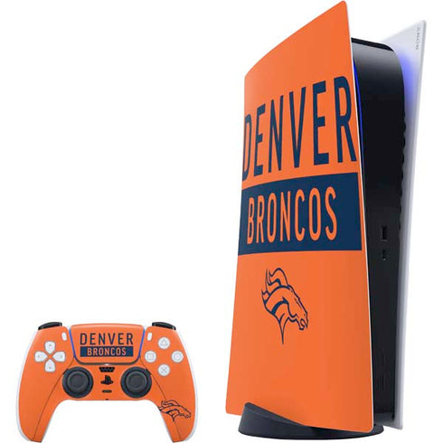 NFL Denver Broncos Orange Performance Series PS5 Digital Edition Bundle Skin