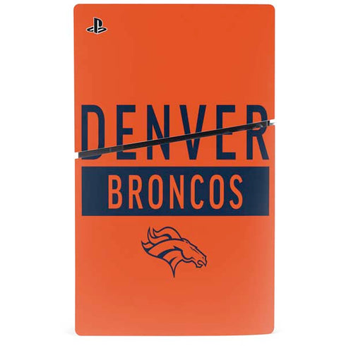 NFL Denver Broncos Orange Performance Series PS5 Slim Disk Console Skin
