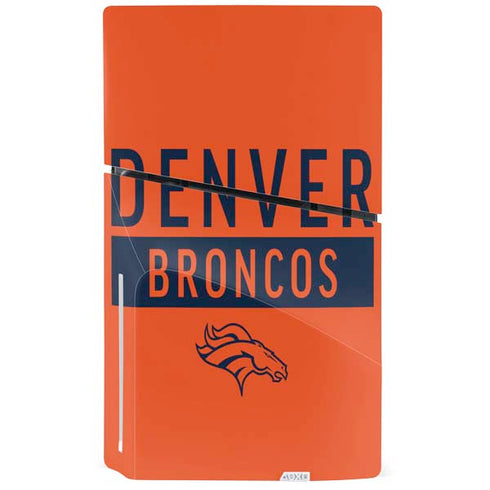 NFL Denver Broncos Orange Performance Series PS5 Slim Disk Console Skin